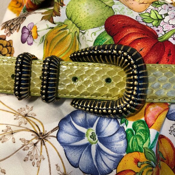 Vintage CARLISLE Never-Worn Real Snake Skin Leather Belt display picture 1